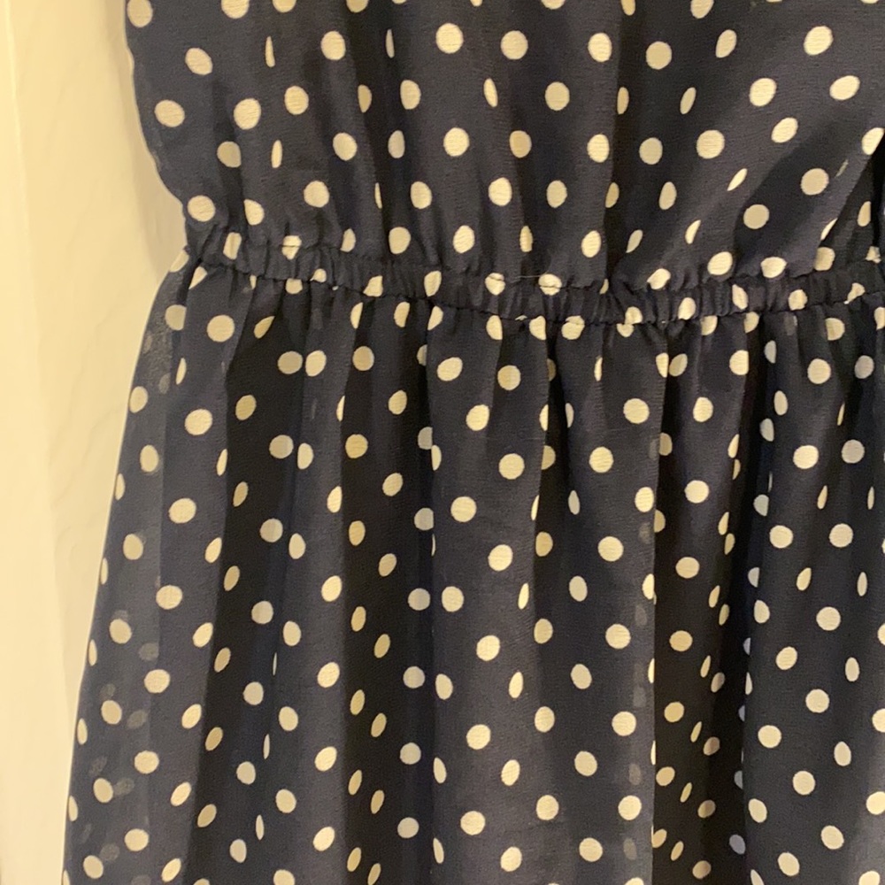 H&M Navy Polka Dot Sundress size 4 - Picture 6 of 7